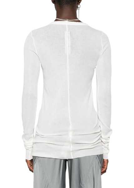 Tricouri Rick Owens Rib Ls T Shirt WHITE Femei (BM 19756250) 3