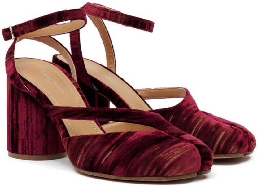 Sandale Maison Margiela Tabi Chenille Sandal BORDEAUX Femei (BM 19756253) 2