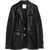 Tagliatore Leather Blazer BLACK