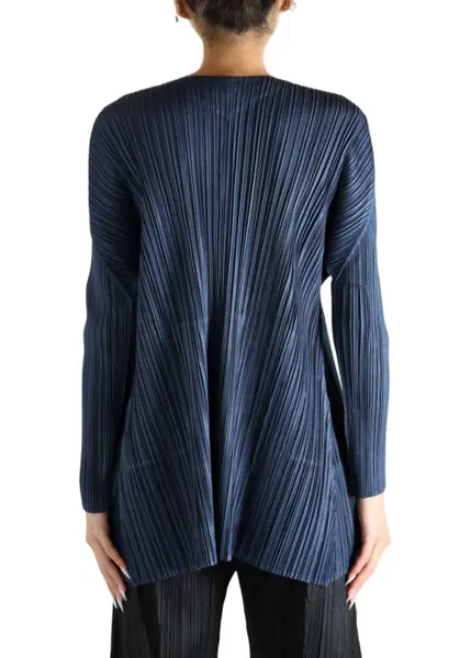 Paltoane PLEATS PLEASE ISSEY MIYAKE Mellow Pleats Coat BLUE Femei (BM 19756286) 4