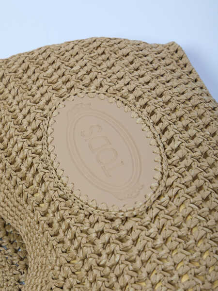 Genti de mana TODS Raffia Shopping Bag Medium BEIGE Femei (BM 19756319) 4