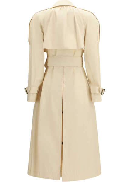 Trenciuri Burberry Long Trerose Trench in canvas TUNDRA BEIGE Femei (BM 19756364) 2