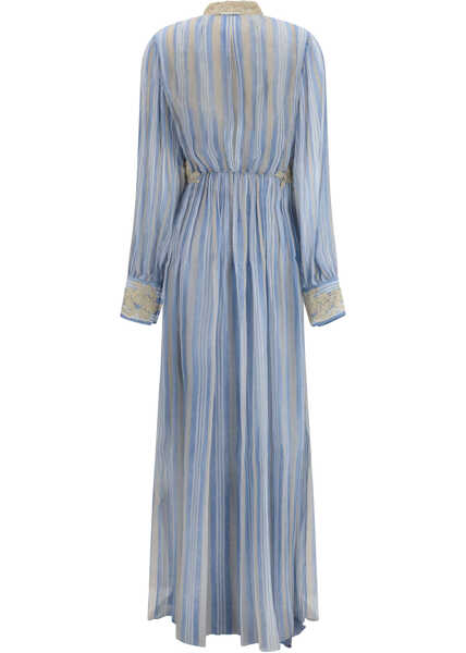 Rochii Ermanno Scervino Long silk Dress ST.RIGHE DENIM Femei (BM 19756367) 2