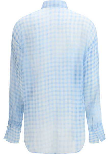 Bluze Ermanno Scervino Silk Blouse with vichy print ST. VICHY GRANDE AZZURRA Femei (BM 19756382) 2