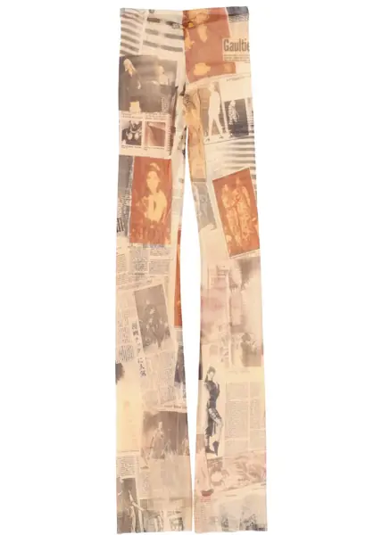 Pantaloni casual Jean Paul Gaultier Pants With Journal Print MULTICOLOUR Femei (BM 19756481) 2