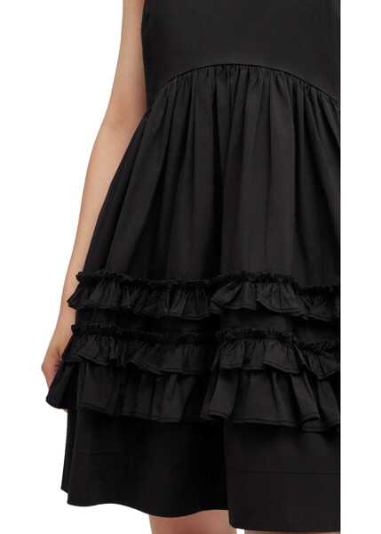 Rochii casual Ganni Cotton Mini Dress BLACK Femei (BM 19756544) 2