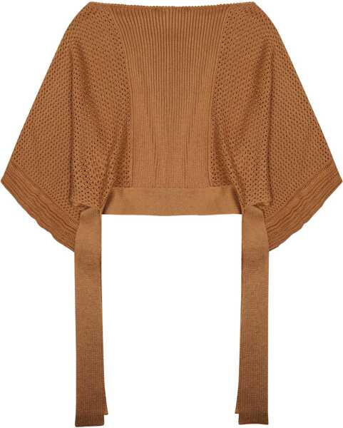 Pulovere casual Alberta Ferretti Knitted Poncho BROWN Femei (BM 19756571) 2