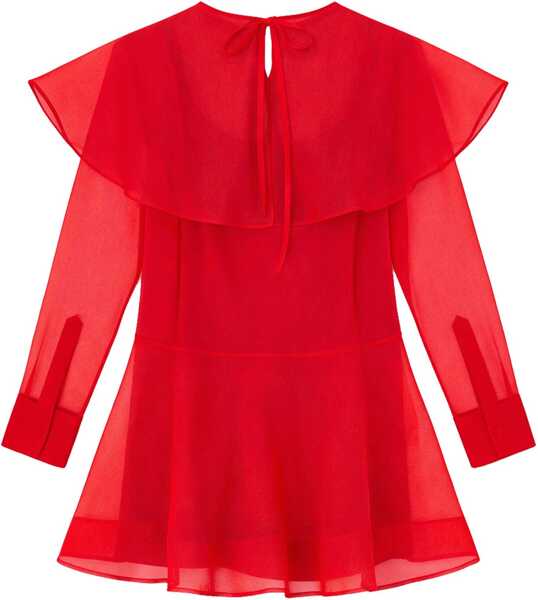 Rochii casual Ganni Organza Mini Dress RED Femei (BM 19756613) 2