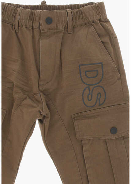 Pantaloni DSQUARED2 Cotton Stretch Cargo Pants Brown Fete (BM 19756895) 2