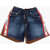 DSQUARED2 Denim Shorts With Contrast Side Stripes Blue