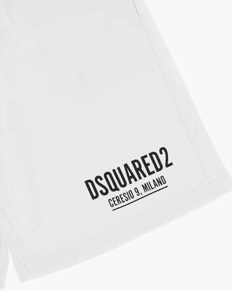 Pantaloni scurti DSQUARED2 Oversized Shorts With 2 Pockets Black & White Baieti (BM 19756901) 2