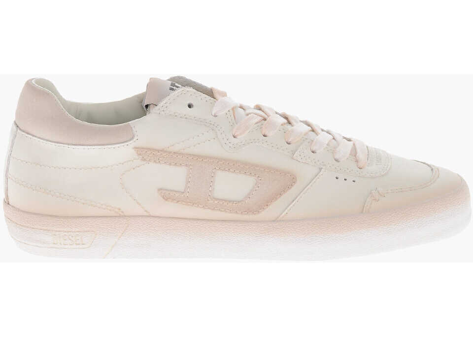 Sneakers Diesel Leather Low-Top Sneakers S-Leroji Solid-Color With Tone-On-T White Barbati (BM 19756916) 3