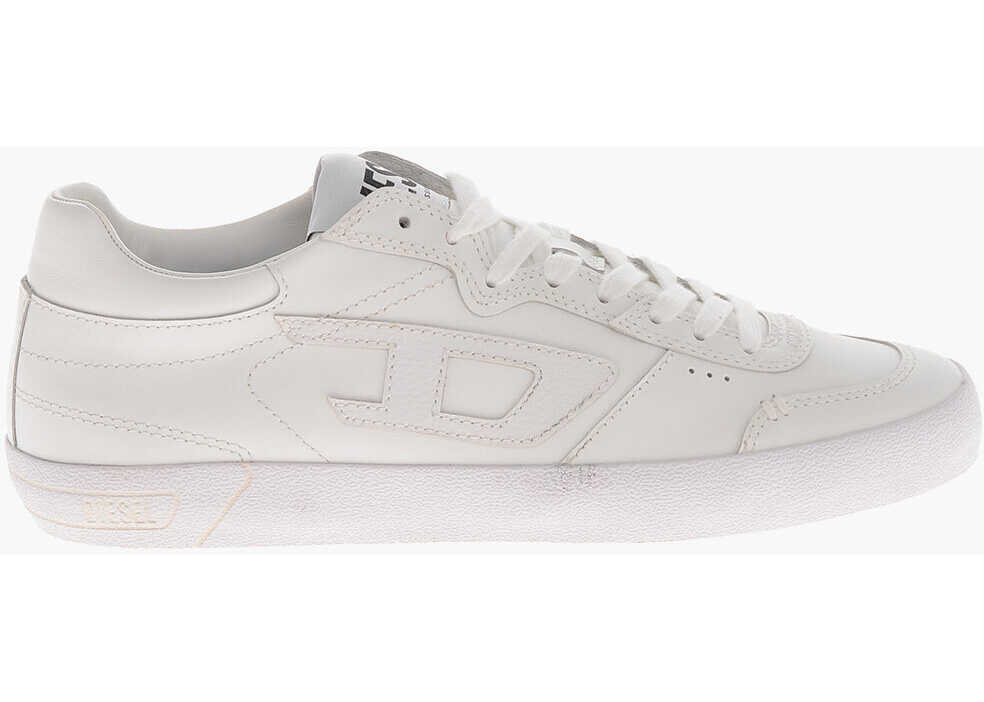 Sneakers Diesel Leather Low-Top Sneakers S-Leroji Solid-Color With Tone-On-T White Femei (BM 19756928) 3