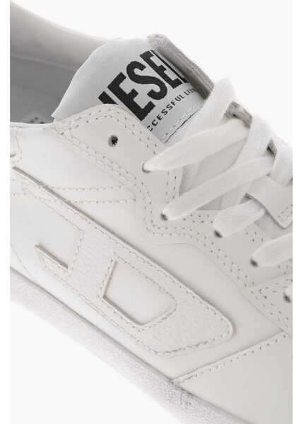 Sneakers Diesel Leather Low-Top Sneakers S-Leroji Solid-Color With Tone-On-T White Femei (BM 19756928) 4