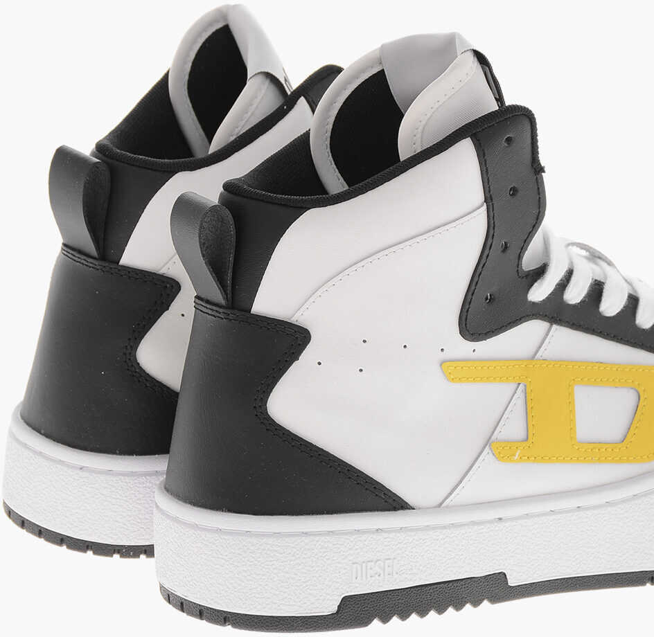 Sneakers Diesel High-Top Sneakers S-Ukiyo V2 Leather Two-Tone Yellow Barbati (BM 19756946) 2