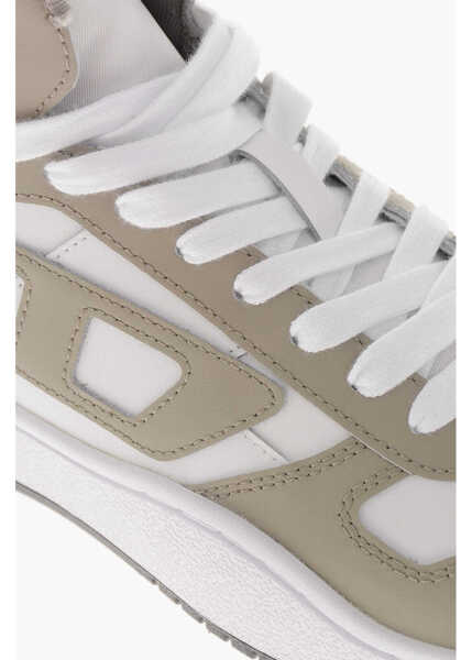 Sneakers Diesel High-Top Sneakers S-Ukiyo V2 Leather Two-Tone White Barbati (BM 19756955) 4