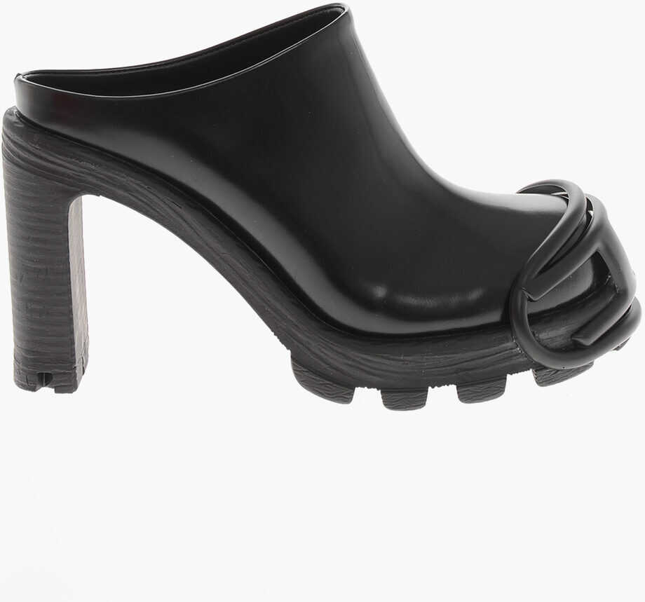 Papuci Diesel Mules D-Hammer Ml D W Dressy Leather With 10Cm Maxi Embossed Black Femei (BM 19756958) 3