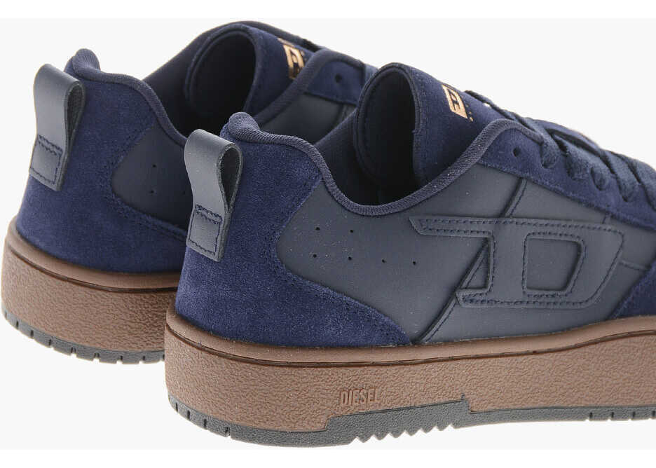 Sneakers Diesel High-Top Sneakers S-Ukiyo V2 Leather Two-Tone Blue Barbati (BM 19756970) 2