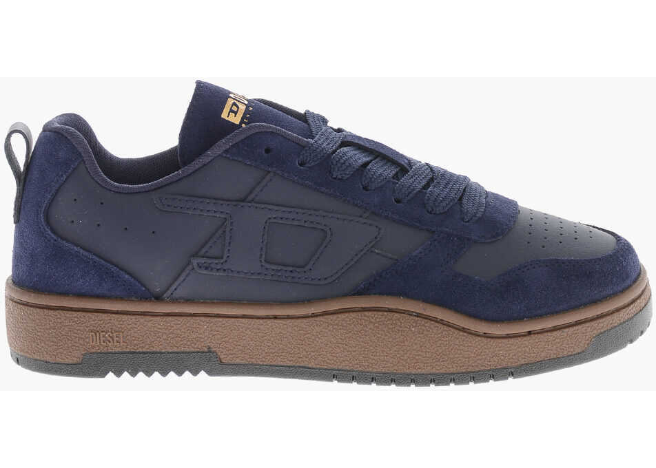 Sneakers Diesel High-Top Sneakers S-Ukiyo V2 Leather Two-Tone Blue Barbati (BM 19756970) 3