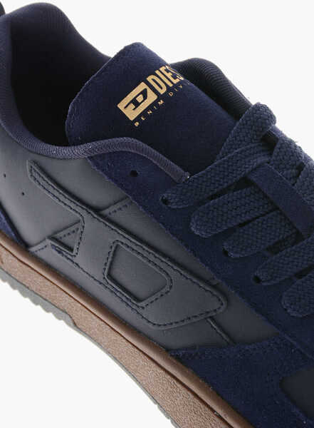 Sneakers Diesel High-Top Sneakers S-Ukiyo V2 Leather Two-Tone Blue Barbati (BM 19756970) 4