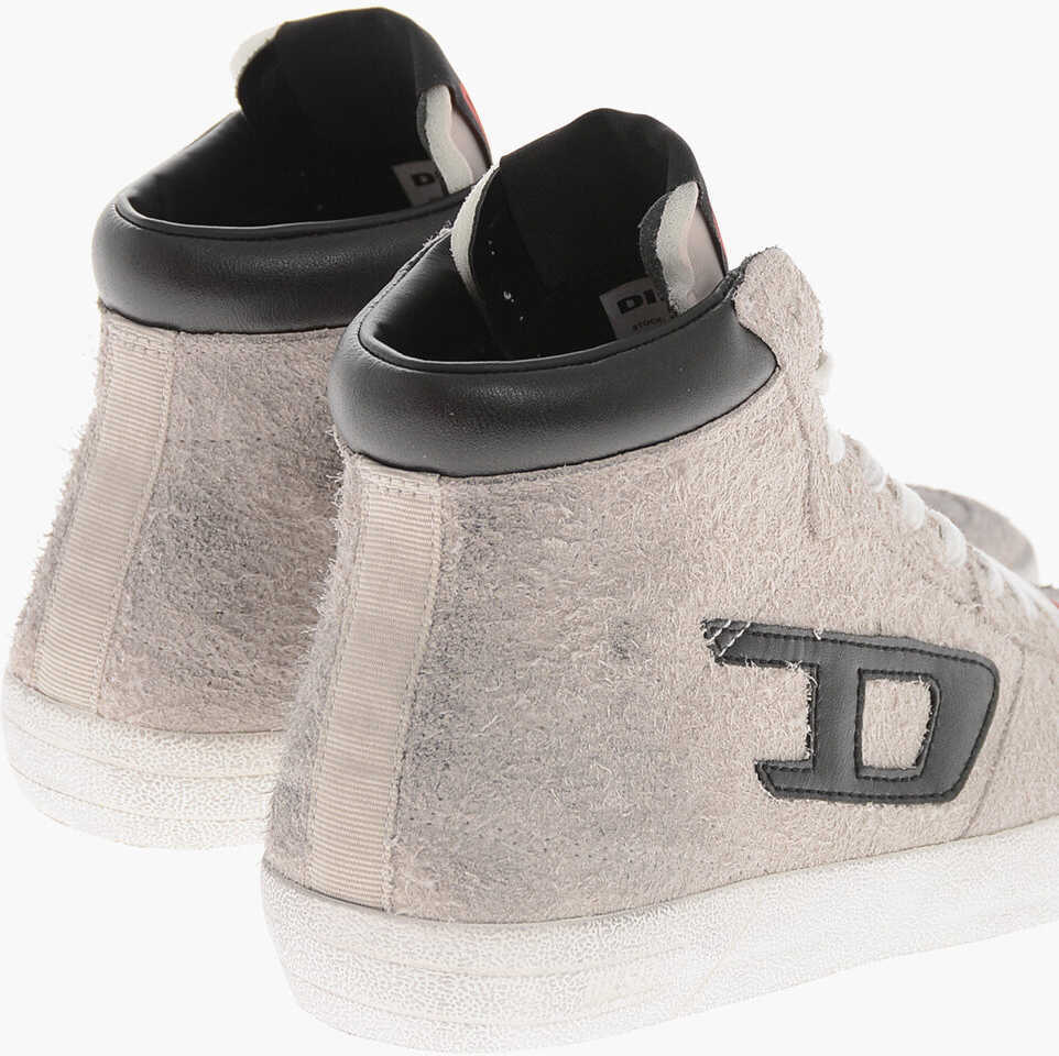 Sneakers Diesel Leather High-Top Sneakers S-Leroji With Monogram White Barbati (BM 19757000) 2