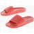 Diesel Rubber Slides Sa-Mayemi With Embossed Logo Red