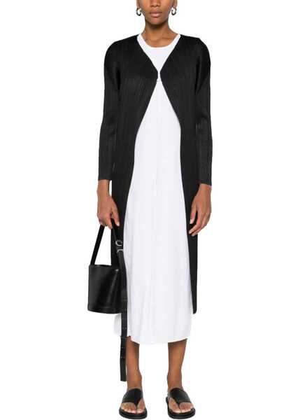 Cardigane PLEATS PLEASE ISSEY MIYAKE Long Cardigan BLACK Femei (BM 19757048) 2