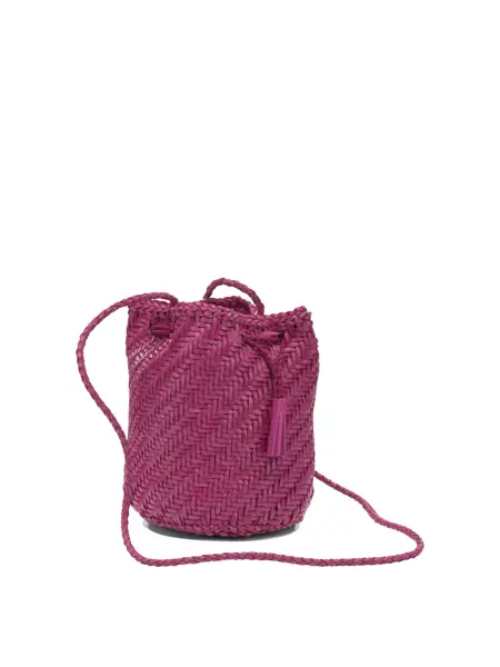Genti tip postas DRAGON DIFFUSION PomPom Double Jump mini shoulder bag Fuchsia Femei (BM 19757742) 2