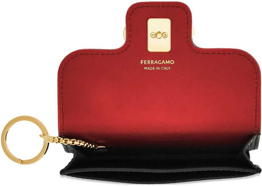 Brelocuri Ferragamo Gancini Keyring VIT. ERAM ST NEROFLAME RED Femei (BM 19758155) 4