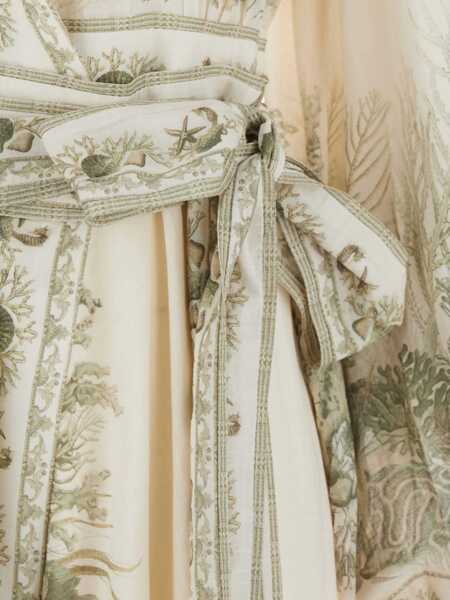 Rochii lungi ZIMMERMANN Wanderlust wrap midi Dress KHAKI-TOILE Femei (BM 19758239) 3