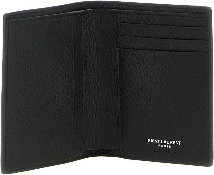 Portofele Saint Laurent Tiny Cassandre Card Holder BLACK Barbati (BM 19758266) 3
