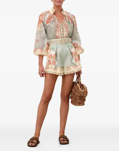 Bluze ZIMMERMANN Long-sleeved Blouse WALLPAPER-FLORAL-MINT Femei (BM 19758296) 2