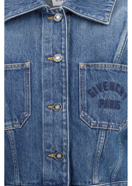 Jachete Givenchy Denim crop Jacket MEDIUM BLUE Femei (BM 19758329) 3