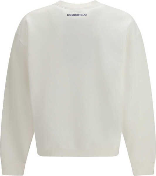 Bluze de trening DSQUARED2 Graphic print Sweatshirt WHITE Barbati (BM 19758347) 2