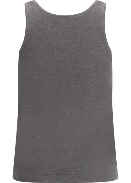 Topuri Brunello Cucinelli Sparkling knit Tank Top PIOMBO Femei (BM 19758371) 2