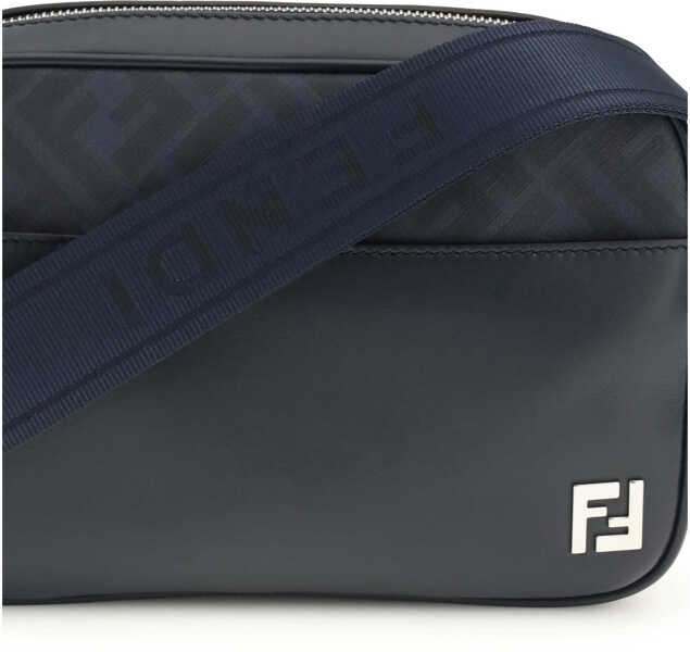Genti de mana Fendi Camera Case Squared FF Shoulder Bag MIDNIGHTBLU SCUROP Barbati (BM 19758905) 4