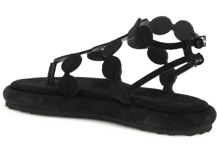 Sandale PIERRE HARDY Suede Sandals SUEDE CALF BLACK Femei (BM 19758983) 3