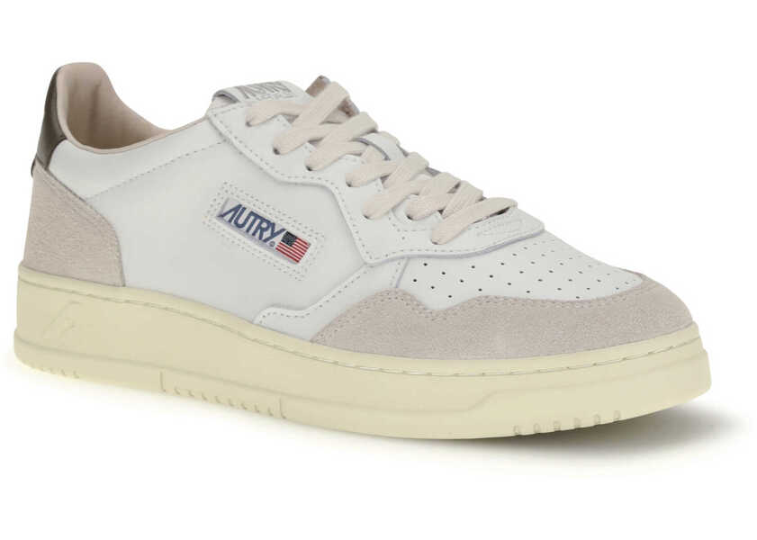 Sneakers AUTRY Medalist Low Sneakers LEATHER/SUEDE WHITE/TEAK Barbati (BM 19758995) 2