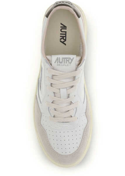Sneakers AUTRY Medalist Low Sneakers LEATHER/SUEDE WHITE/TEAK Barbati (BM 19758995) 4