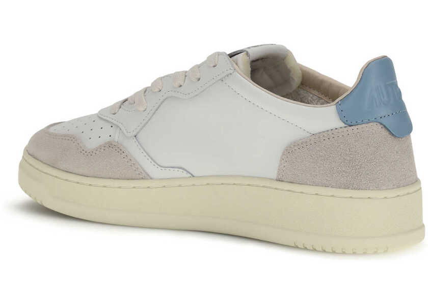 Sneakers AUTRY Medalist Low Sneakers LEATHER/SUEDE WHITE/FORGET ME NOT Barbati (BM 19759007) 3