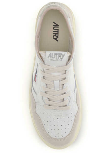 Sneakers AUTRY Medalist Low Sneakers LEATHER/SUEDE WHITE/PELICAN Barbati (BM 19759013) 4