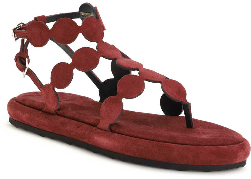 Sandale PIERRE HARDY Suede Sandals SUEDE CALF CARMINE Femei (BM 19759034) 2
