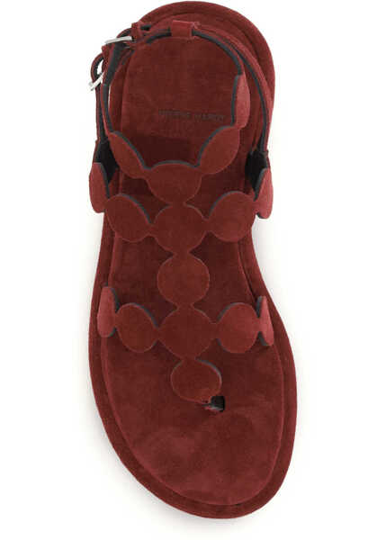 Sandale PIERRE HARDY Suede Sandals SUEDE CALF CARMINE Femei (BM 19759034) 4