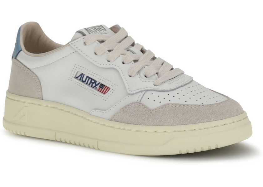 Sneakers AUTRY Medalist Low Sneakers LEATHER/SUEDE WHITE/FORGET ME NOT Femei (BM 19759037) 2