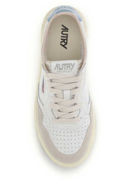 Sneakers AUTRY Medalist Low Sneakers LEATHER/SUEDE WHITE/FORGET ME NOT Femei (BM 19759037) 4