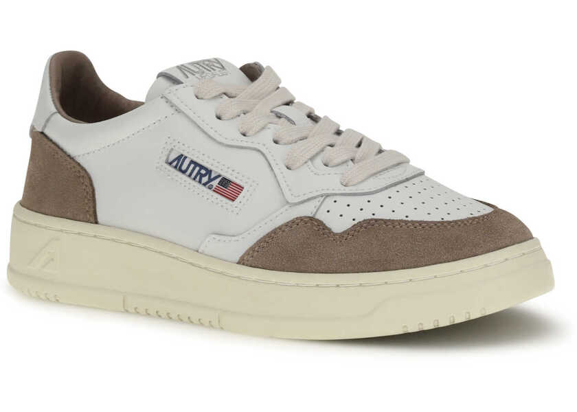 Sneakers AUTRY Medalist Low Sneakers SOFT LEATHER/SUEDE WHITE/ANTILOPE Femei (BM 19759076) 2