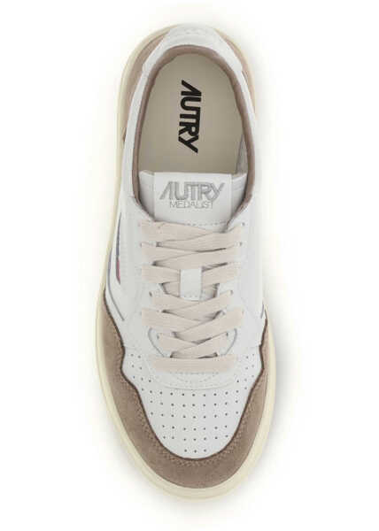 Sneakers AUTRY Medalist Low Sneakers SOFT LEATHER/SUEDE WHITE/ANTILOPE Femei (BM 19759076) 4