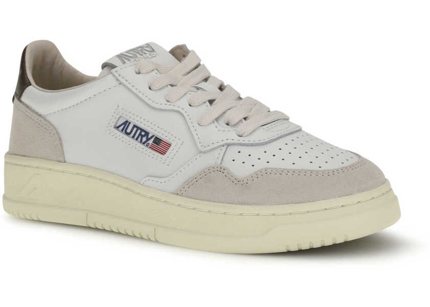 Sneakers AUTRY Medalist Low Sneakers LEATHER/SUEDE WHITE/TEAK Femei (BM 19759079) 2