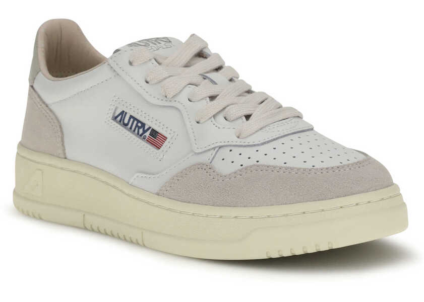 Sneakers AUTRY Medalist Low Sneakers LEATHER/SUEDE WHITE/PELICAN Femei (BM 19759094) 2