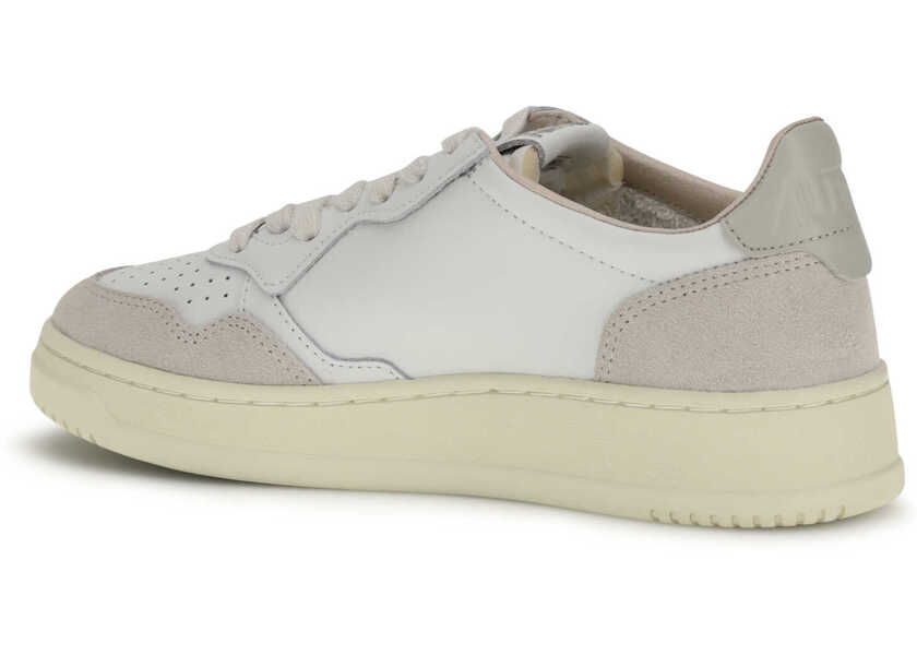 Sneakers AUTRY Medalist Low Sneakers LEATHER/SUEDE WHITE/PELICAN Femei (BM 19759094) 3